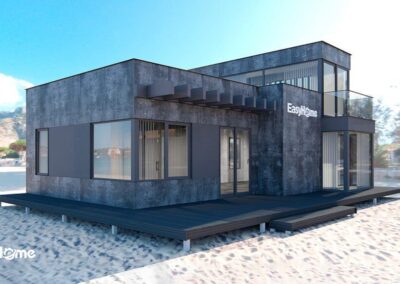 Modelo de casa prefabricada con sistema de construcción modular en Marruecos
